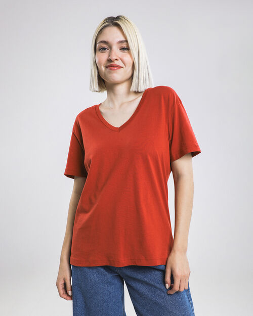 Playera Oversize Cuello V